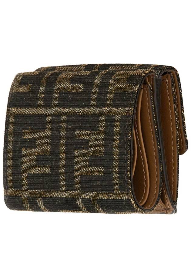 Baguette Micro Tri-fold Half Wallet Brown - FENDI - BALAAN 4