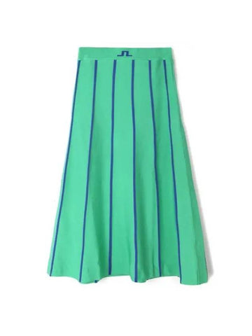 Women's Sally Knitted A Line Skirt Jade Cream - J.LINDEBERG - BALAAN 1