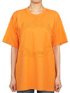 Embroidered Logo Short Sleeve T-Shirt Orange - BURBERRY - BALAAN 2