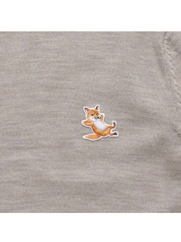 Chillax Fox Patch Classic Sweatshirt Beige Melange - MAISON KITSUNE - BALAAN 4