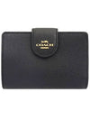 Corner Zipper Bifold Half Wallet Black - COACH - BALAAN 1