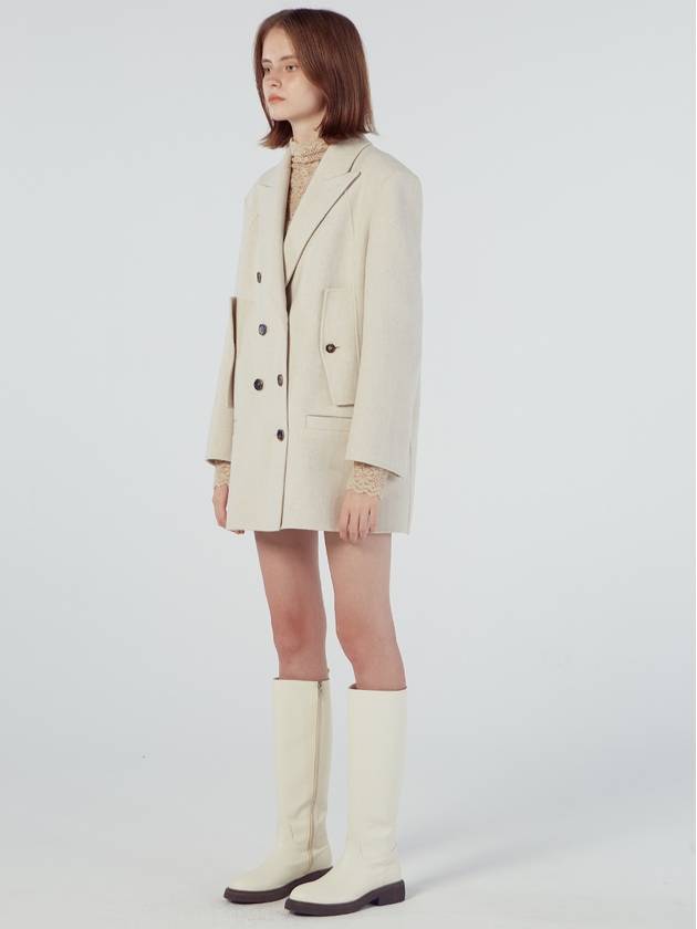 Cape Type Handmade Peacoat Ivory - REAL ME ANOTHER ME - BALAAN 8