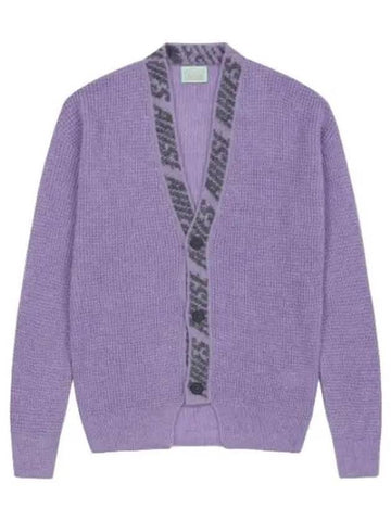 Aries waffle knit cardigan lilac - ARIES - BALAAN 1