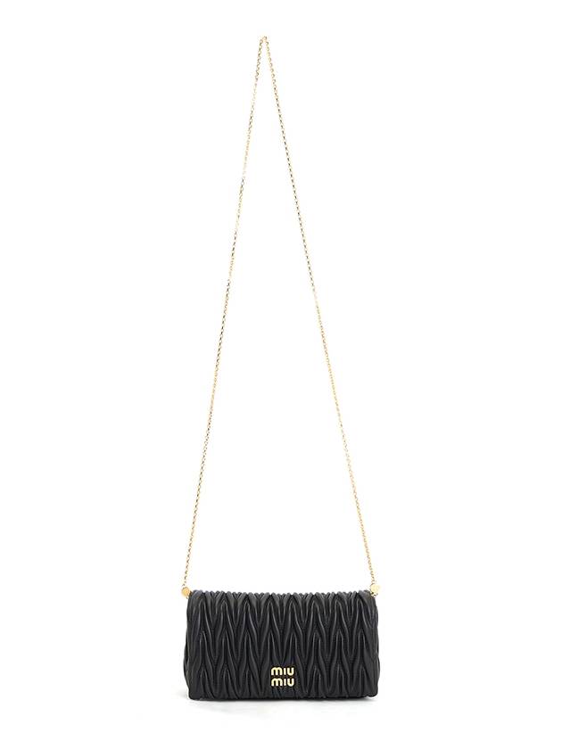 Matelasse Nappa Leather Logo Mini Bag Black - MIU MIU - BALAAN 7