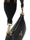 Vitello Dino Leather Shoulder Bag Black - PRADA - BALAAN 9