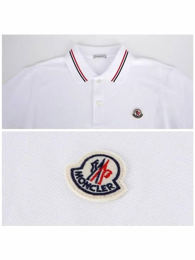 Logo Patch Polo Shirt White - MONCLER - BALAAN 6