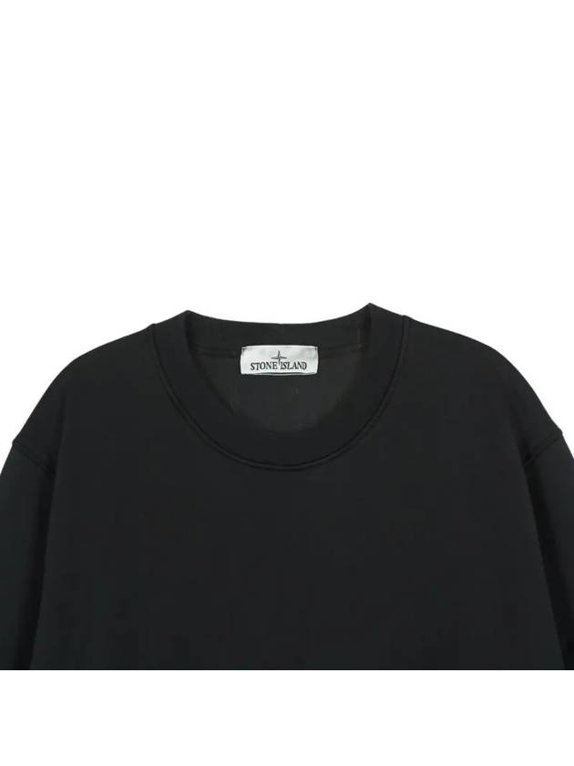 Men s Wapen Logo Organic Cotton Sweatshirt Black - STONE ISLAND - BALAAN 3