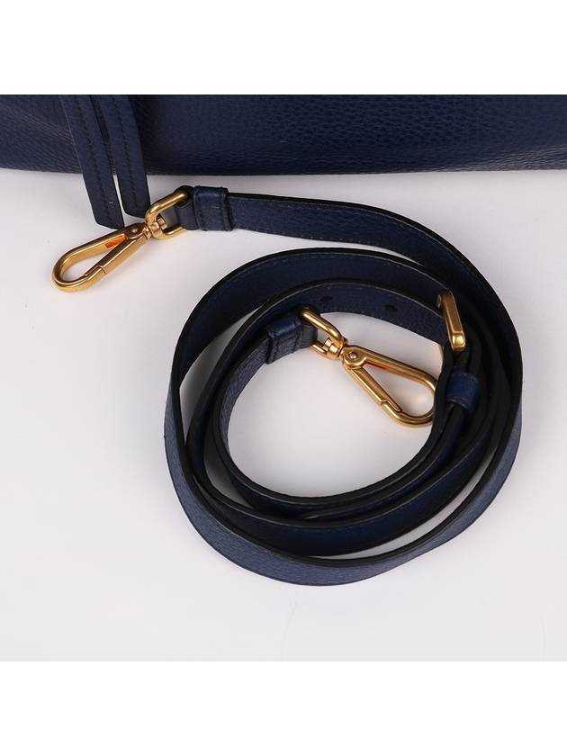 Vitello gold plated navy tod and shoulder bag BN2754 - PRADA - BALAAN 6