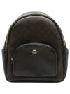 Court Signature Canvas Backpack Brown Black - COACH - BALAAN 2