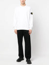 Wappen Patch Crew Neck Sweatshirt White - STONE ISLAND - BALAAN 4