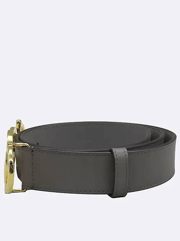 550122 Gray Curly Gold Interlocking Horsebit Women s Belt - GUCCI - BALAAN 3