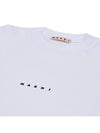 Logo Organic Cotton Short Sleeve T-Shirt White - MARNI - BALAAN 4