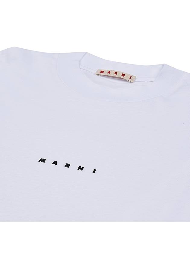 Logo Organic Cotton Short Sleeve T-Shirt White - MARNI - BALAAN 4