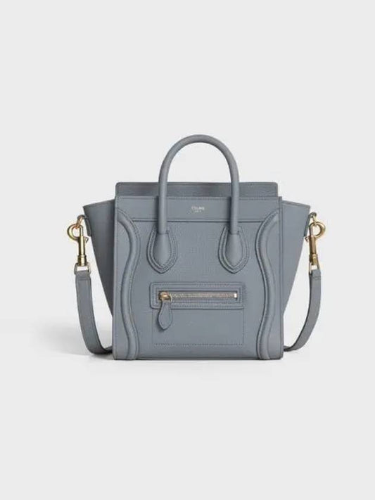 Baby Drum Luggage Nano Tote Bag Grey - CELINE - BALAAN 2