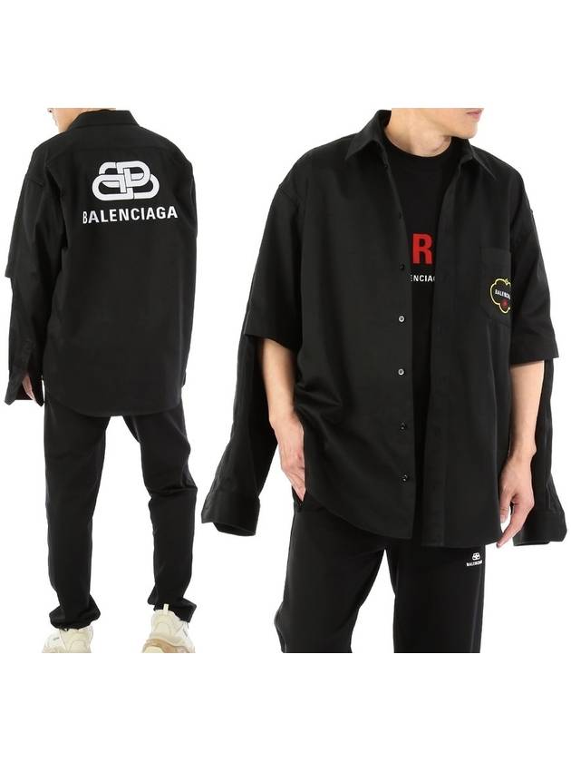 Logo pocket double sleeve workshirt - BALENCIAGA - BALAAN 9