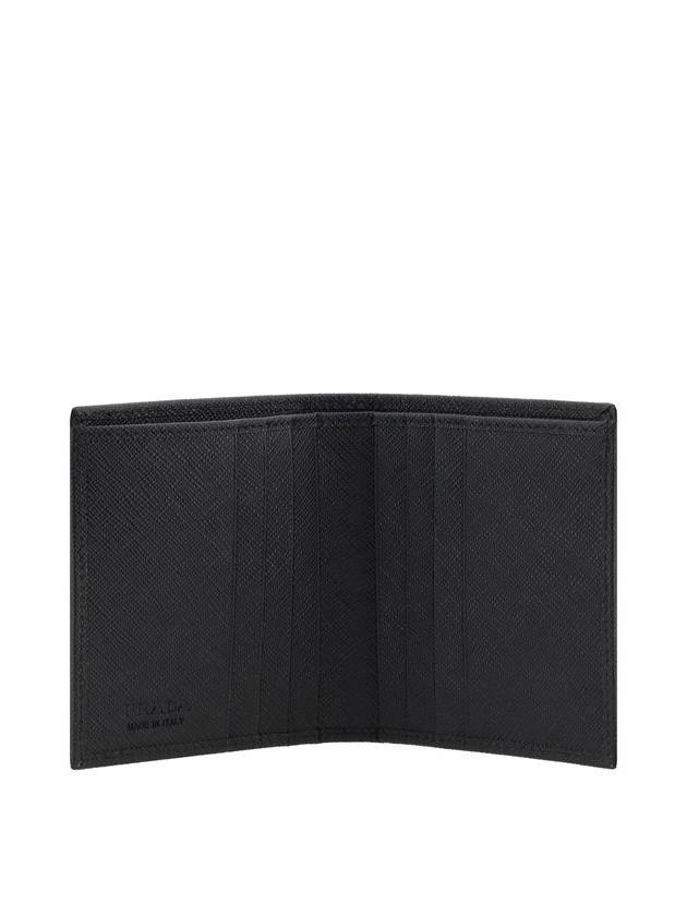 Enamel Triangle Logo Re-Nylon Half Wallet Black - PRADA - BALAAN 5