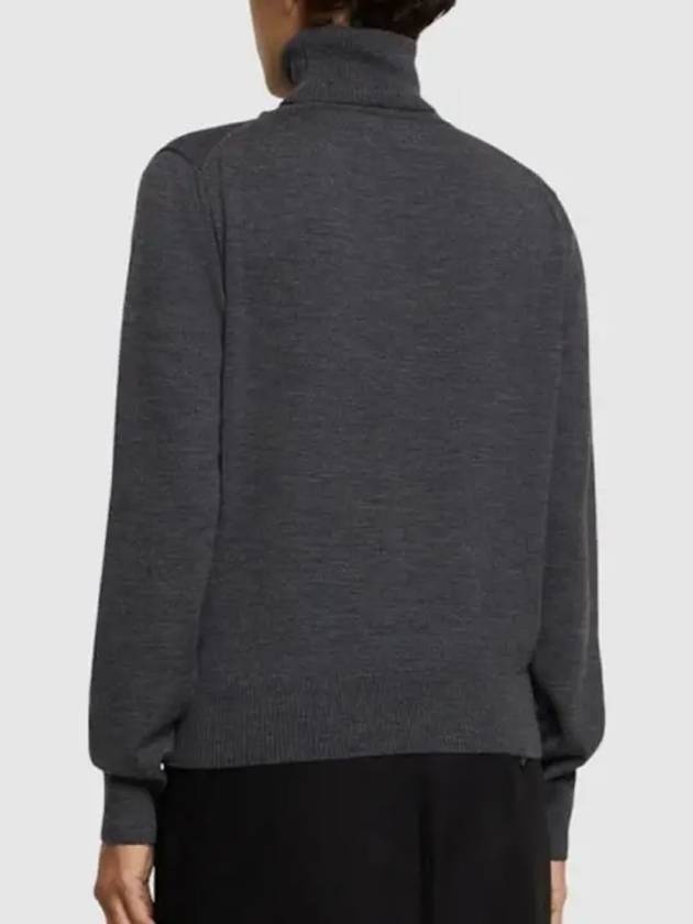 Women s Gray Wool Turtleneck Sweater H21FK202 001 055 - AMI - BALAAN 5