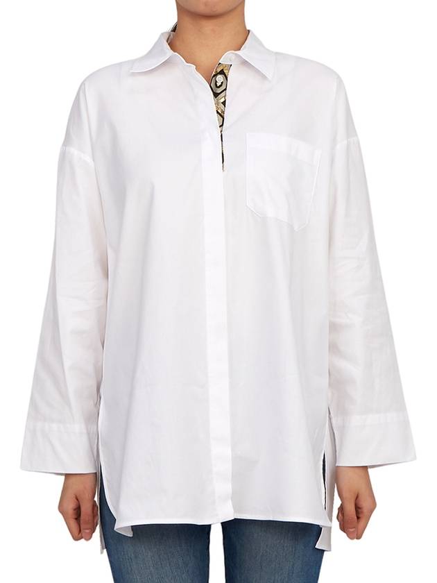 Sylvie Long Sleeve Shirt White - MAX MARA - BALAAN 3