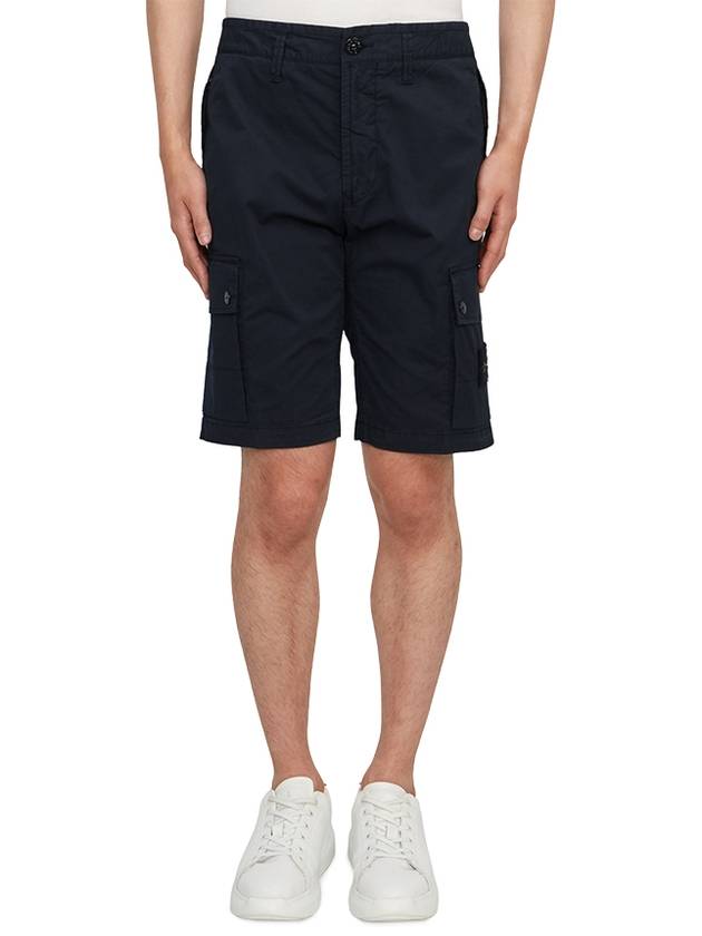 Wappen Cargo Bermuda Shorts Navy - STONE ISLAND - BALAAN 2