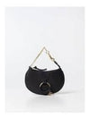 Women's Hana Embossed Logo Shoulder Bag Black - CHLOE - BALAAN 2