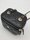 CC Logo Classic Vanity Small Cosmetic Case Mini Bag Black - CHANEL - BALAAN 8