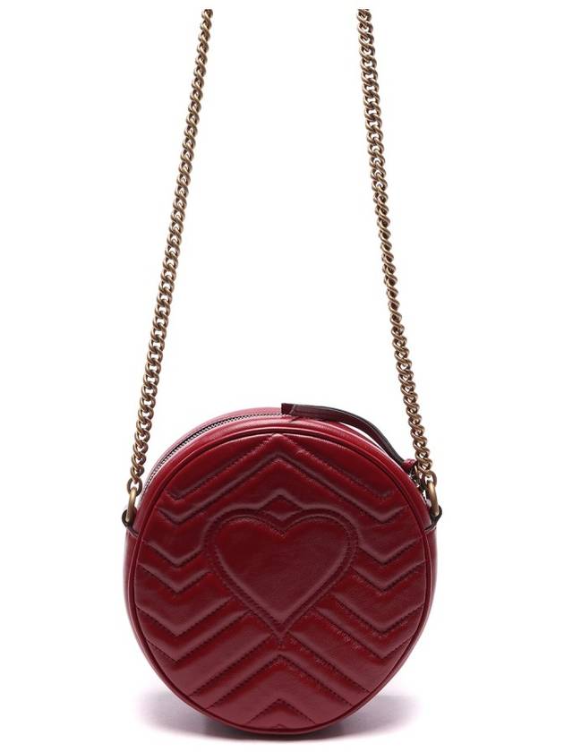 GG Marmont Round Mini Cross Bag Red - GUCCI - BALAAN 5