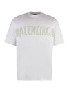 Tape Type Logo Medium Fit Short Sleeve T-Shirt White - BALENCIAGA - BALAAN 1