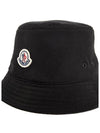 3B00052 57843 999 Logo Patch Bucket Hat Black Women s TJ - MONCLER - BALAAN 5