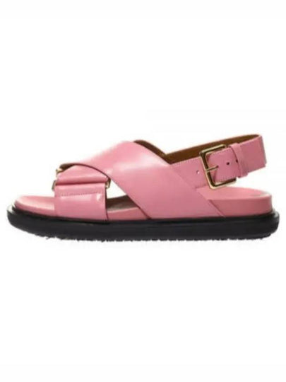 Fussbett Leather Sandals Pink - MARNI - BALAAN 2