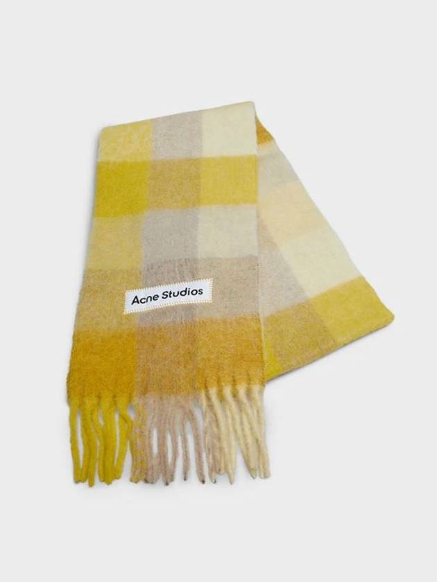 Check Muffler Shawl Yellow CA0084 - ACNE STUDIOS - BALAAN 3