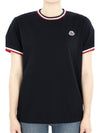 Moncler logo patch short sleeve black 8C00018 83907 999 12 14A - MONCLER - BALAAN 2