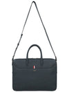 Pebble Grain Leather Brief Case Grey - THOM BROWNE - BALAAN 4