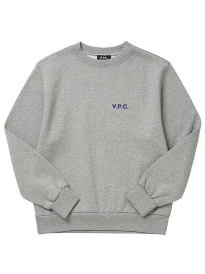 Evy Small Logo Crew Neck Sweatshirt Heather Light Grey - A.P.C. - BALAAN 2