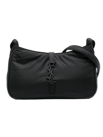 5 A 7 Regenerated Nylon Shoulder Bag Black - SAINT LAURENT - BALAAN 1