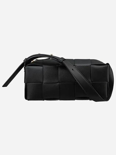 Brick Cassette Intrecciato Small Shoulder Bag Black - BOTTEGA VENETA - BALAAN 2