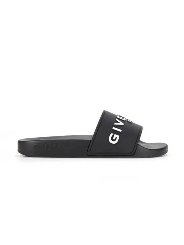 Logo Detail Slides Slippers Black - GIVENCHY - BALAAN 3