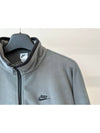 Club Fleece Half Zip Anorak Iron Grey - NIKE - BALAAN 4