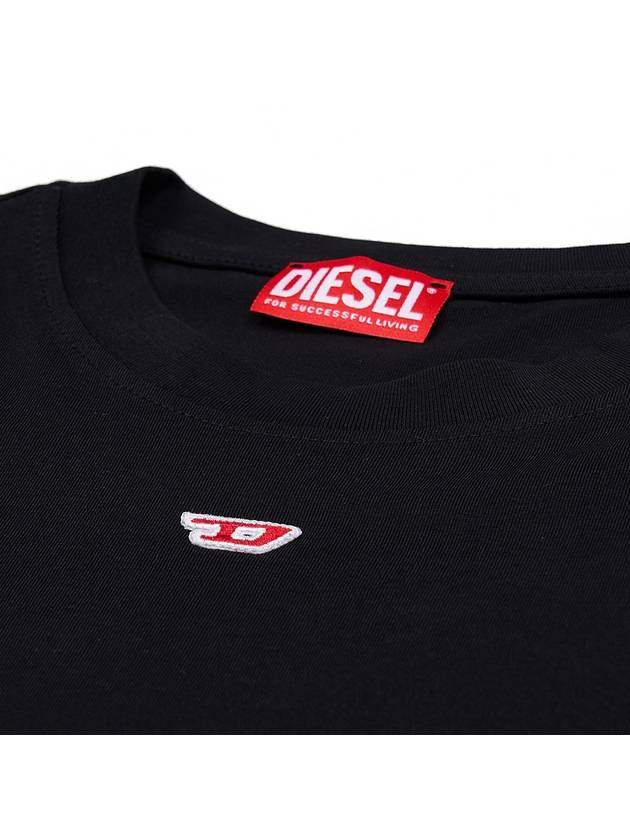 Men's T Diego D Patch Short Sleeve T-Shirt Black - DIESEL - BALAAN 4