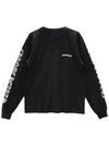 Scroll Logo Long Sleeve T Shirt Black - CHROME HEARTS - BALAAN 1