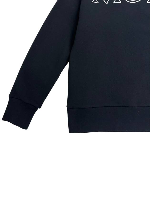 Women's Logo Patch Cotton Fleece Sweatshirt Black - MONCLER - BALAAN 6