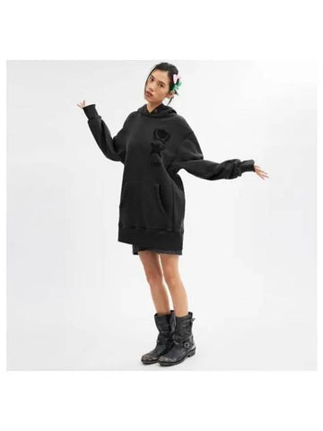 Signature Crest Hoodie Dress CX649 BLK - COACH - BALAAN 1