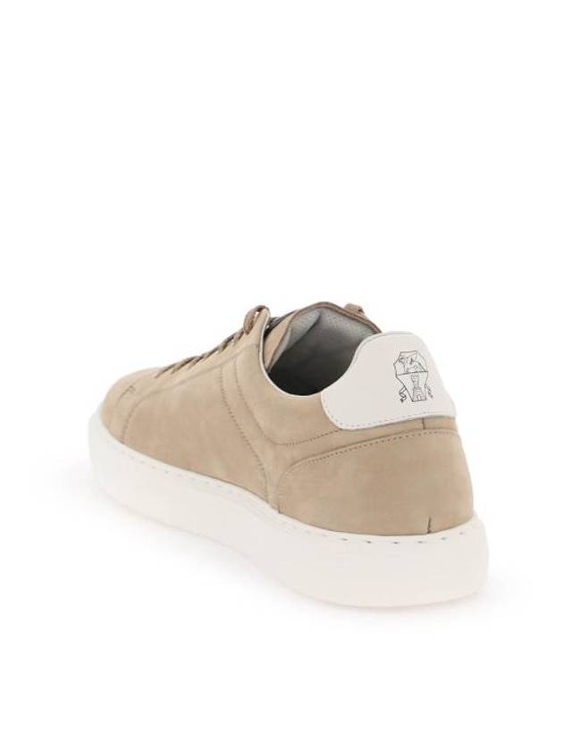 Suede Low Top Sneakers Beige - BRUNELLO CUCINELLI - BALAAN 4