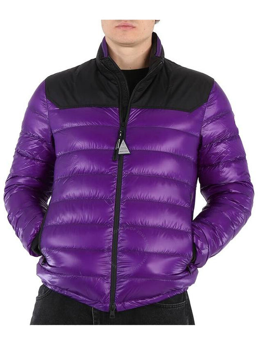 Moncler Men s Bright Purple Silvere Hooded Quilted Jacket Brand Size 4 X Large - MONCLER - BALAAN 1