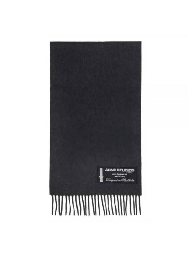 Cashmere Fringe Scarf Grey - ACNE STUDIOS - BALAAN 1