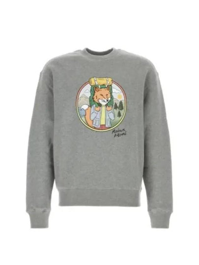 Rambling Fox Comfort Knit Top Sweatshirt Grey - MAISON KITSUNE - BALAAN 2