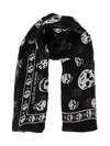 Skull Print Silk Scarf Black - ALEXANDER MCQUEEN - BALAAN 2