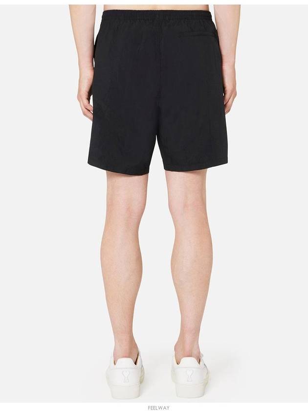 Pocket Heart Logo Swim Shorts Black - AMI - BALAAN 5