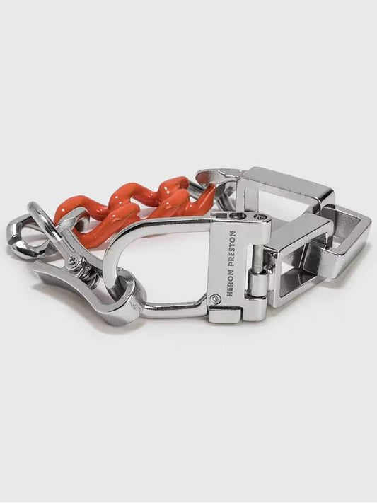 Silver & Orange Dip Dye Multichain Bracelet - HERON PRESTON - BALAAN 1