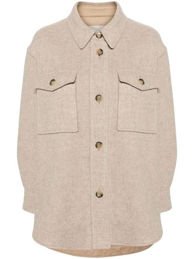 Haveli Button Up Brushed Coat MA0020FCB1D03I - ISABEL MARANT - BALAAN 1