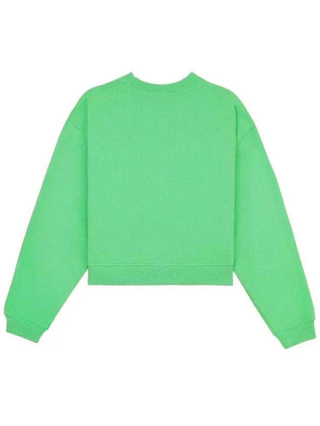 Cropped Logo Cotton Sweatshirt Green - SPORTY & RICH - BALAAN 4